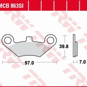 Cenový Hit TRW ZF brzdové destičky KH453 sintrované OFFROAD QUADZILLA 500 06-, přední, CF MOTO 500