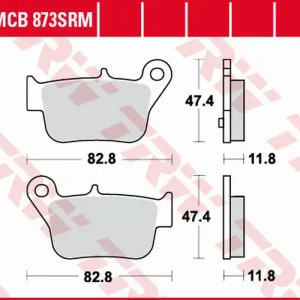 Autentický TRW ZF brzdové destičky KH628 sintrované SYM MAX SYM 400 11-, MAX SYM 600 14-, zadní