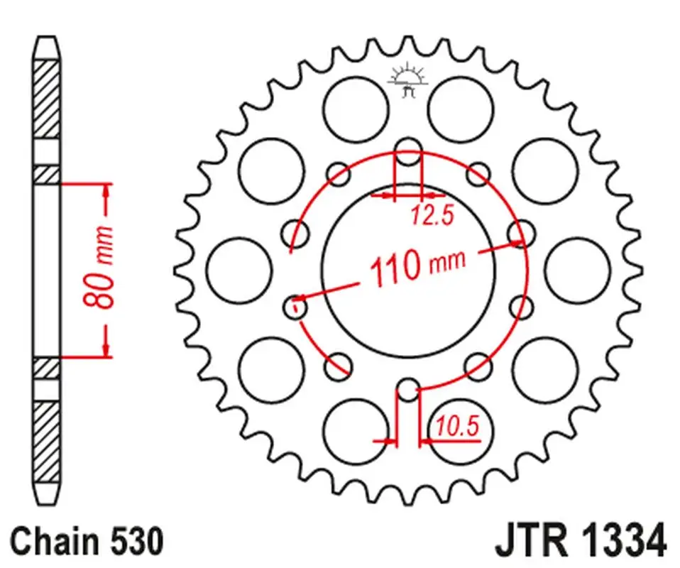 JT rozeta zadní 334 39 HONDA VF 750C MAGNA 94-04 (RC43) (33439JT) Levný