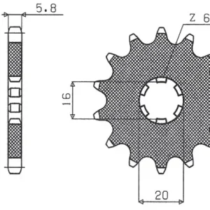 SUNSTAR pastorek přední 560 14 KAWASAKI KX 65/80/85 (JTF546.14) (ŘETĚZ 420) (56014JT) Poslední Šance