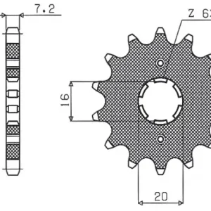 Ověřený SUNSTAR řetězové kolečko přední 263 13 SUZUKI RM 80/85, YAMAHA XT 125 R/X (JTF1263.13) (ŘETĚZ 428) (26313JT)