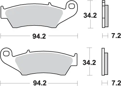 Novinka SBS brzdové destičky KH185 / KH389 OFF-ROAD RACING sintrované barva zlatá