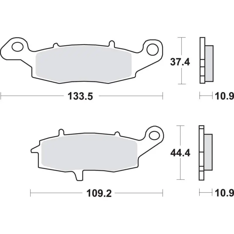 SBS brzdové destičky KH231/2 STREET PERFORMANCE (EXCEL) sintrované barva zlatá KAWASAKI VN900/1500/1600/1700/2000, SUZUKI INTRUDER 1500 zadní Speciální Cena