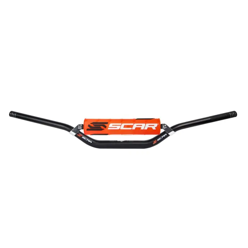 Poslední Šance SCAR závodní řidítka s hrazdou 28,6mm model RC BEND barva černá houba oranžová/bílá