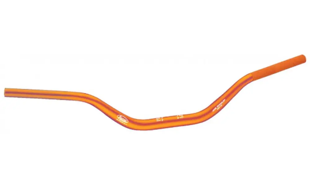 Autentický ACCEL řidítka hliníková 28,6 mm TAPER MX MINI CROSS (50-85 ccm) vysoká (7075-T6) ergal barva oranžová (šířka 732mm, výška 100mm)