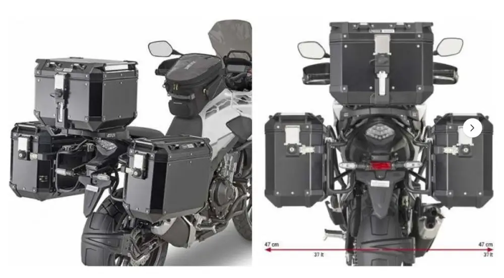 Nová Kolekce KAPPA boční nosič kufrů MONOKEY CAM SIDE HONDA CB 500 X (19-23) NX 500 24-25 pod kufry KFR KFORCE a KVG KVOYAGER ALU