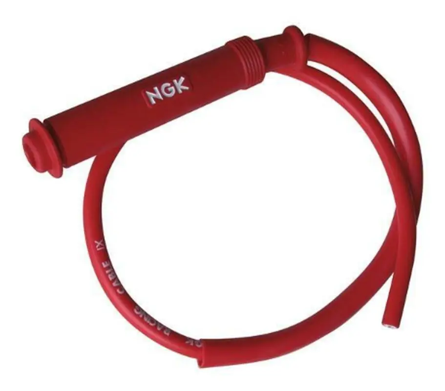 Kup Teď NGK fajfka na zapalovací svíčky gumová rovná kabel 50 cm barva červená s krytkou (NR 8089)