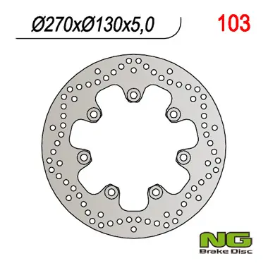 Výhodná Nabídka NG přední brzdový kotouč KAWASAKI EN 500 90-93 (270x130x5) (7x10,5mm)