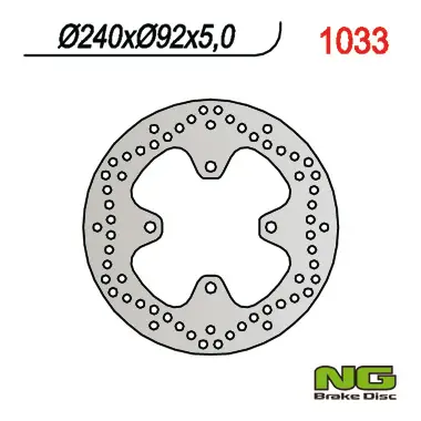 Bezpečná Platba NG zadní brzdový kotouč YAMAHA X-MAX 125/250 05-09 (240x92x5) (4x10,5mm)
