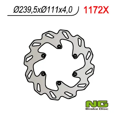 Expresní Doručení NG brzdový kotouč zadní KTM 690/950/990 06-15 (240X111X4) (6X6,5mm)