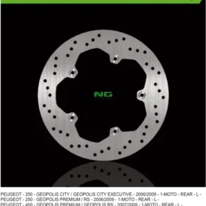Speciální Cena NG brzdový kotouč zadní PEUGEOT 250/400/500 (240X126X60) (5X6,5mm)