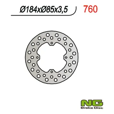 Akční Nabídka NG zadní brzdový kotouč KAWASAKI, SUZUKI RM 80/85 (86-04) (184X85X3,5)