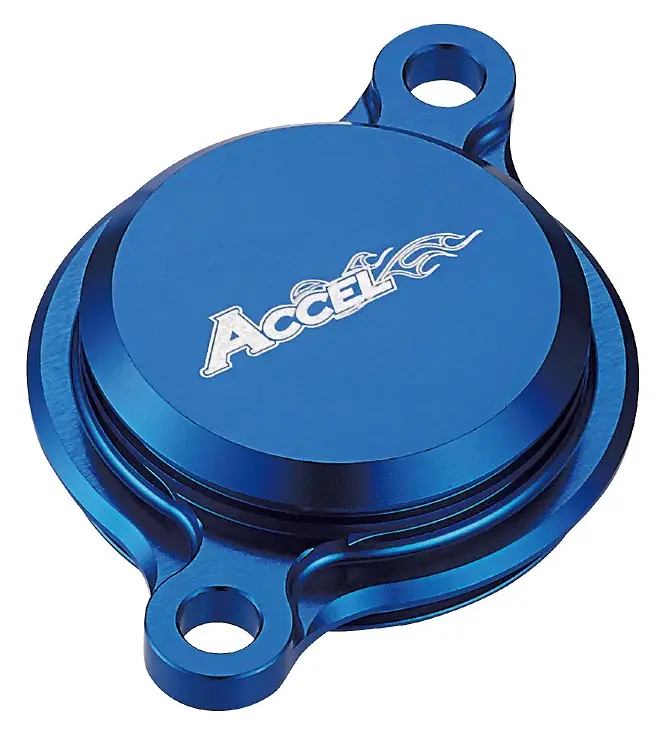 ACCEL víčko olejového filtru YZF 250 14-17, YZF 450 10-16, WR 250F 15-17, WR 450F 16, barva modrá Zlevněný