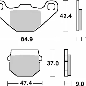 SBS brzdové destičky KH83 STREET STANDARD CERAMIC APRILIA RS4 50 12-19, PIAGGIO VESPA NRG 50 06-16, SUZUKI AH 50/80/100 ADDRESS 88-95, AN 125 06-08, UE 125/150 01-03, KEEWAY HURRICANE 50 06-16, HYOSUNG SF/SENSE 50 98-07 barva černá Akční Nabídka