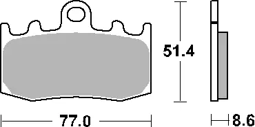 Akční Nabídka SBS brzdové destičky KH335 STREET STANDART keramické barva černá BMW R850/1100/1150/1200, K1200/1300 přední