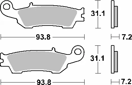 Top Prodej SBS brzdové destičky KH450 OFF-ROAD sintrované barva zlatá