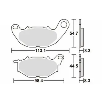 Cenová Bomba SBS brzdové destičky KH663 YAMAHA YZF-R25 15-20, YZF-R3 15-25, MT-03 16-25, MT-25 16-20