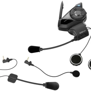 Ověřený SENA interkom motocyklový 30K MESH 2.0 BLUETOOTH 4.1 do 2000M s HD reproduktory a univerzální sadou mikrofonů ( bez rádia FM ) ( 1 sada ) (EL) - nahrazuje 30K-01 a 30K-02